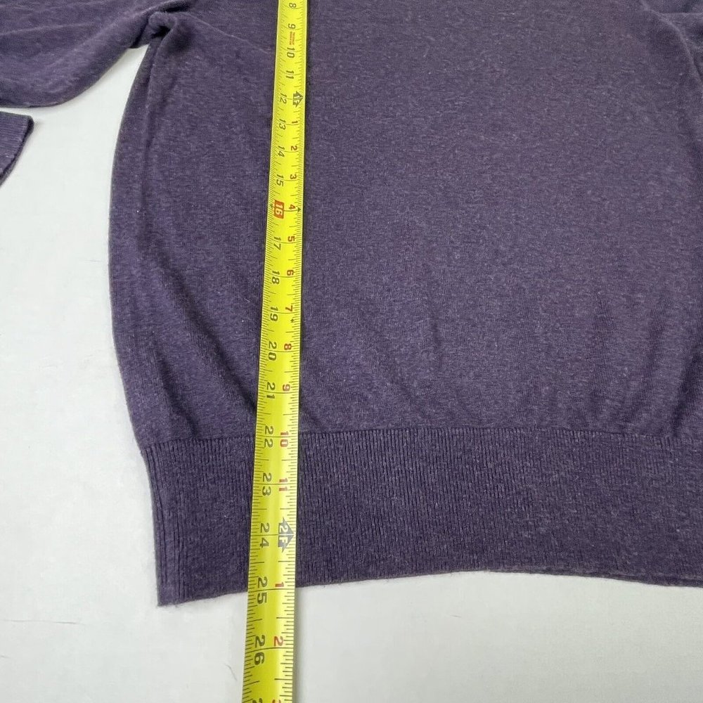 Banana Republic Luxury Sweater Silk Cashmere V Neck Heather Long Sleeve Knit EUC - Picture 5 of 7